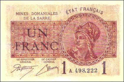 The franc hasn't been used for over a decade. Other French-specific currencies are emerging.(Credit: www.numismondo.com)